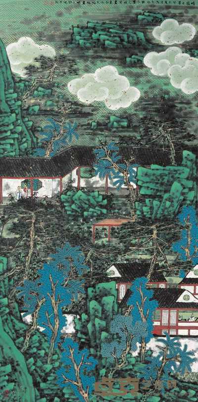 许俊 2003年作 畅园之梦 镜心 132×65cm